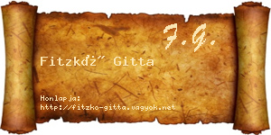 Fitzkó Gitta névjegykártya